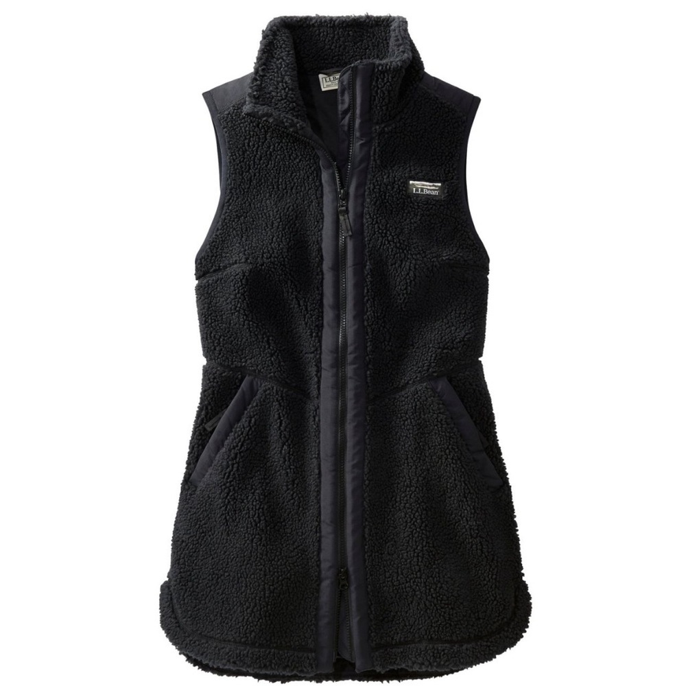 NWOT BLACK LL BEAN SHERPA VEST